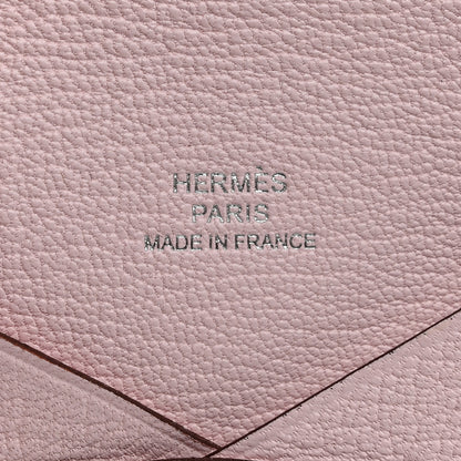 Hermes Chevre Mysore Calvi Card Case Rose Darling 6 of 8