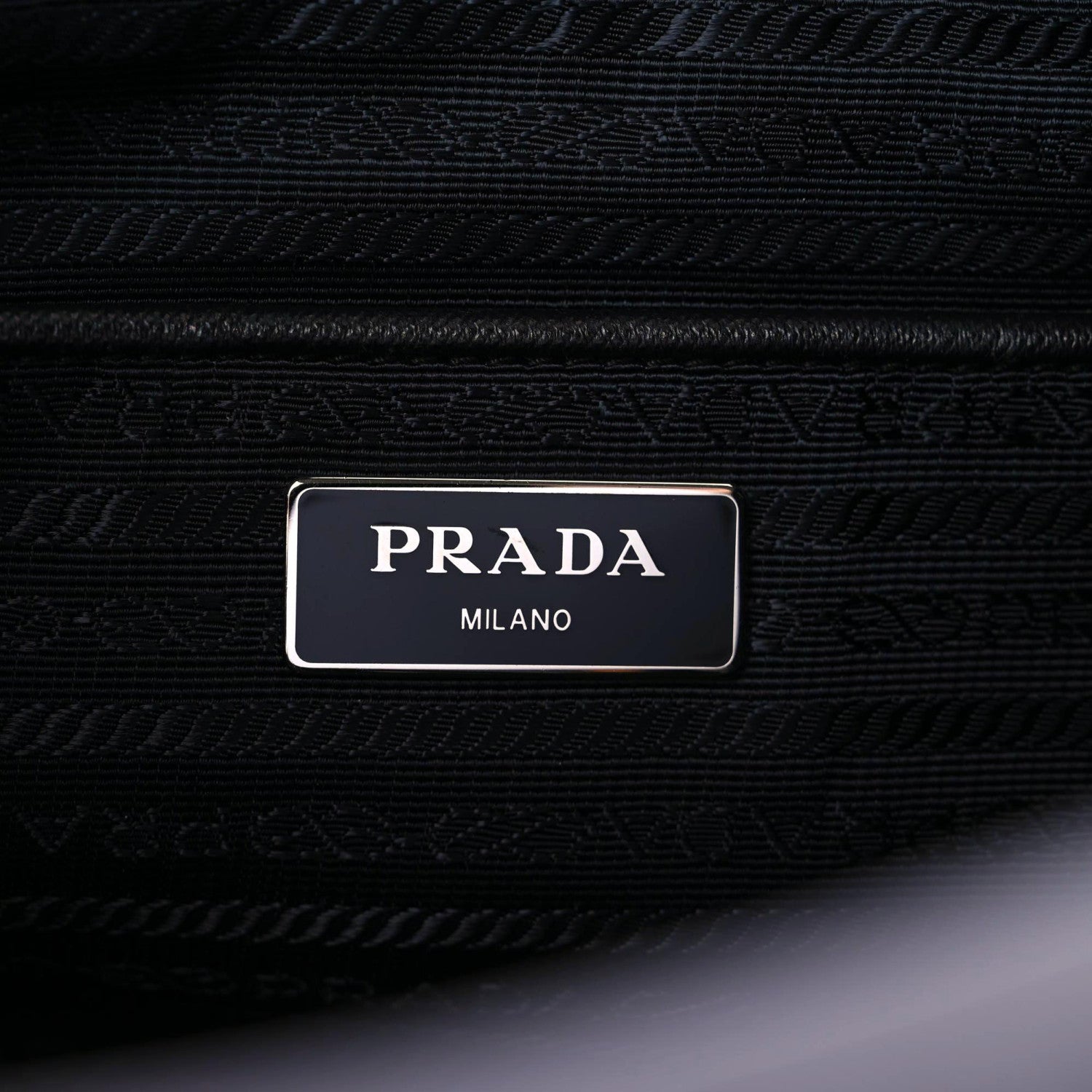 Prada Nylon Vela Saffiano Small Cinch Backpack Black 7 of 9