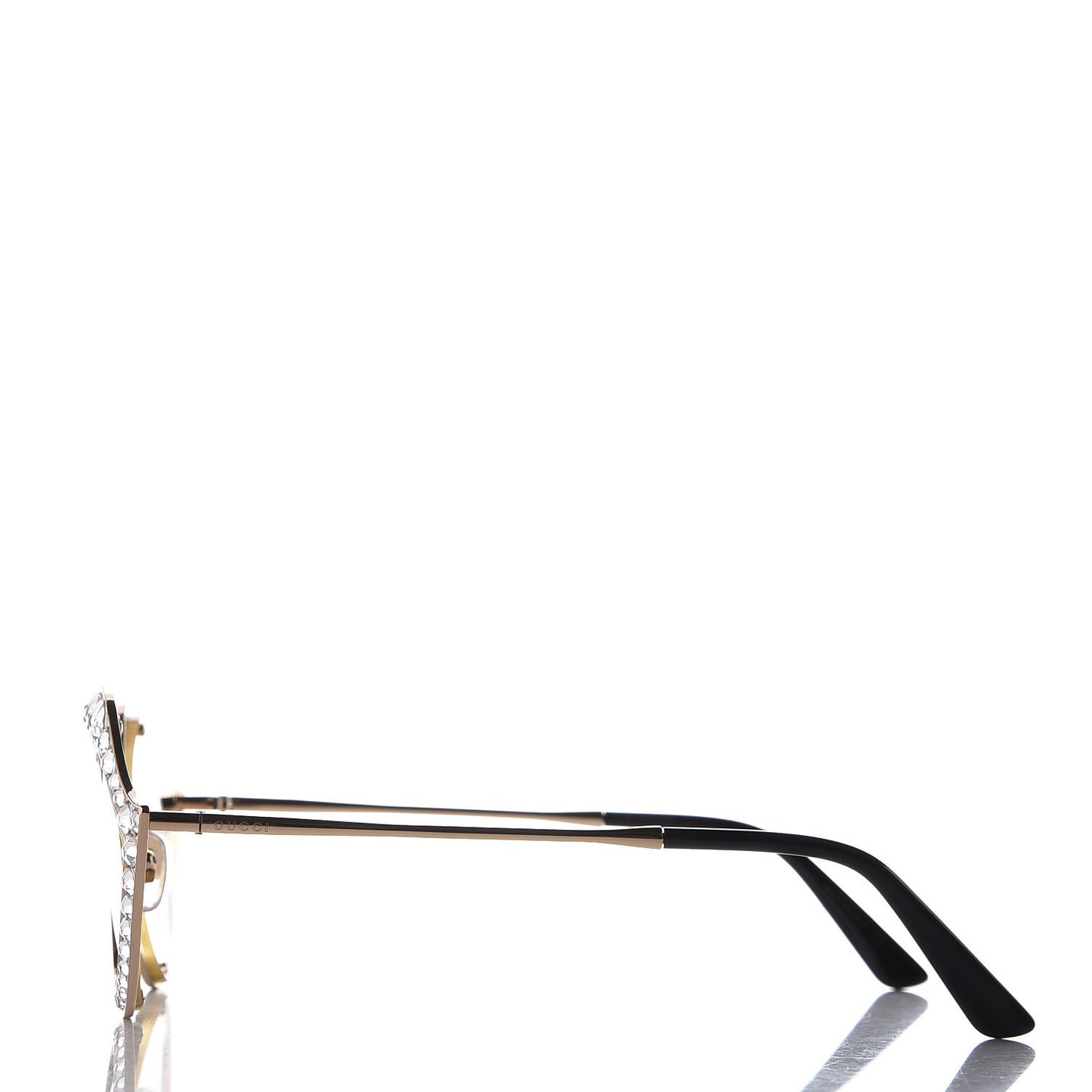 Metal Crystal Cat Eye Sunglasses GG0046S Gold
