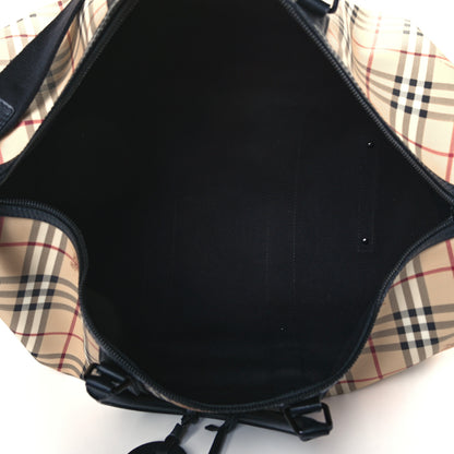Burberry Haymarket Check Duffle Bag Black 4 of 10
