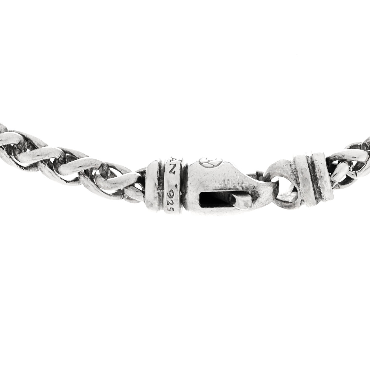 Sterling Silver 4mm Wheat Chain Necklace