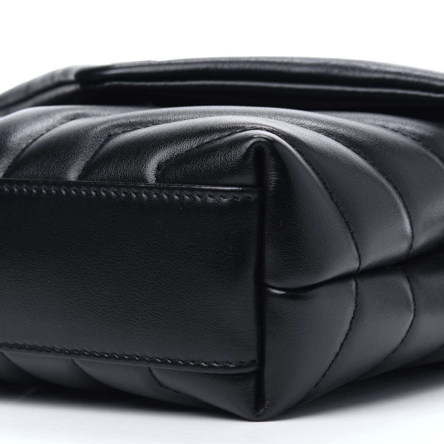 Saint Laurent Calfskin Y Quilted Monogram Toy Loulou Crossbody Bag Black 11 of 13