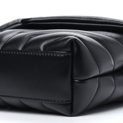 Saint Laurent Calfskin Y Quilted Monogram Toy Loulou Crossbody Bag Black 11 of 13