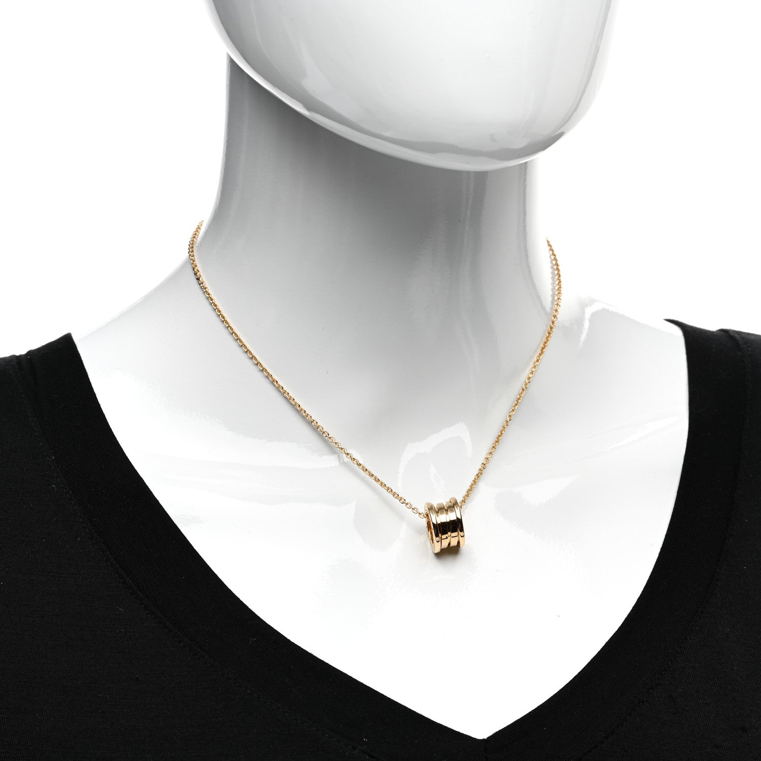 Bulgari 18K Yellow Gold B.Zero1 Pendant Necklace 2 of 4