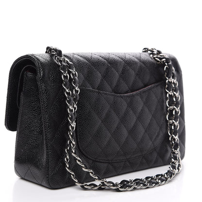 Chanel Caviar Quilted Medium Double Flap Black 2 of 9