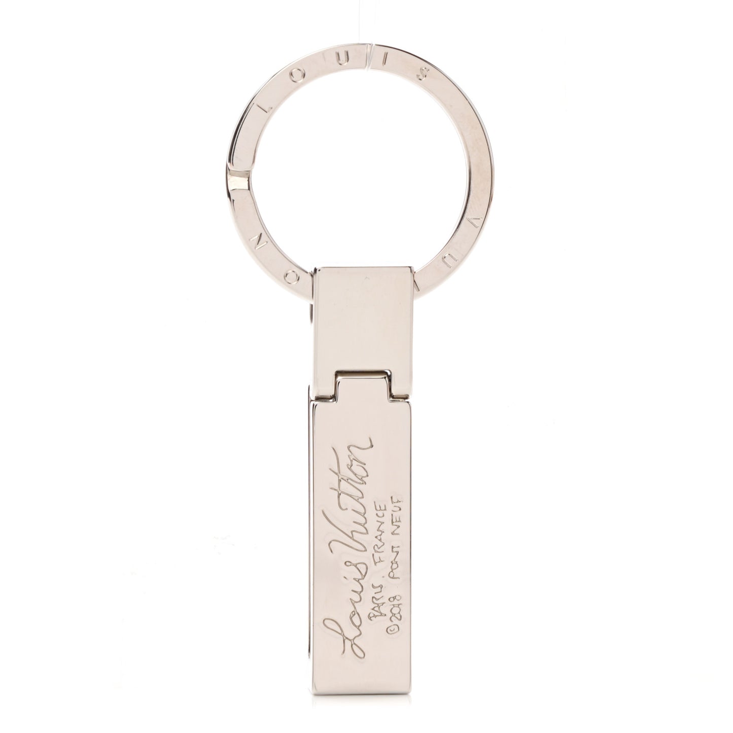 Belt Tab Key Ring Silver