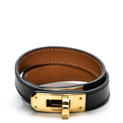 Hermes Chamonix Kelly Double Tour Bracelet S Black 1 of 7