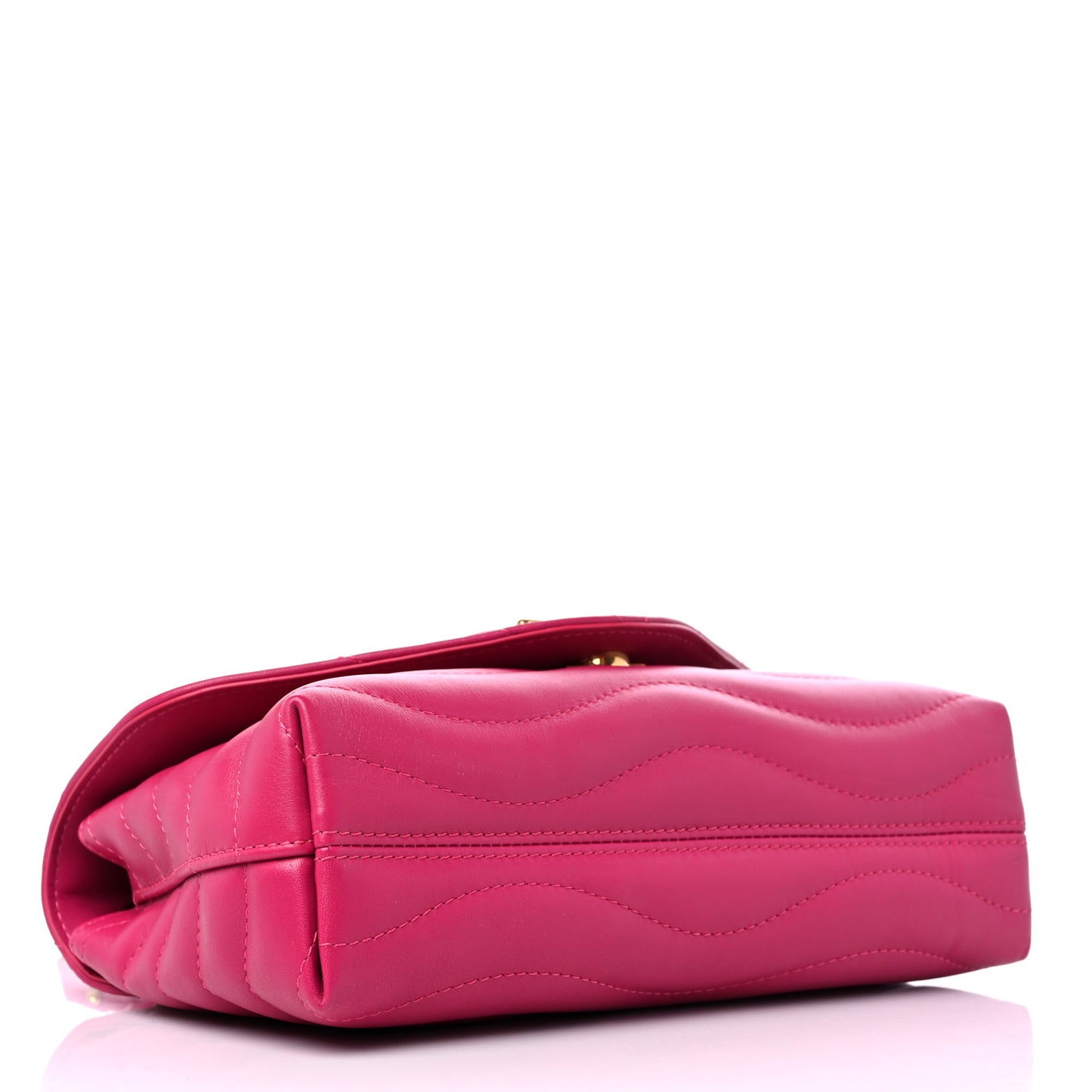 Calfskin LV New Wave Chain Bag Rose Freesia