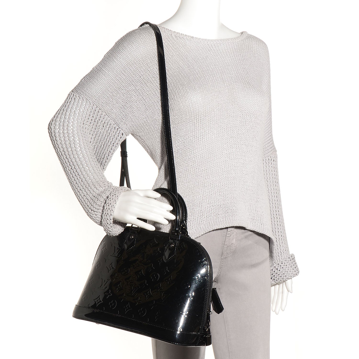 Louis Vuitton Vernis Alma PM Noir Magnetique 2 of 7