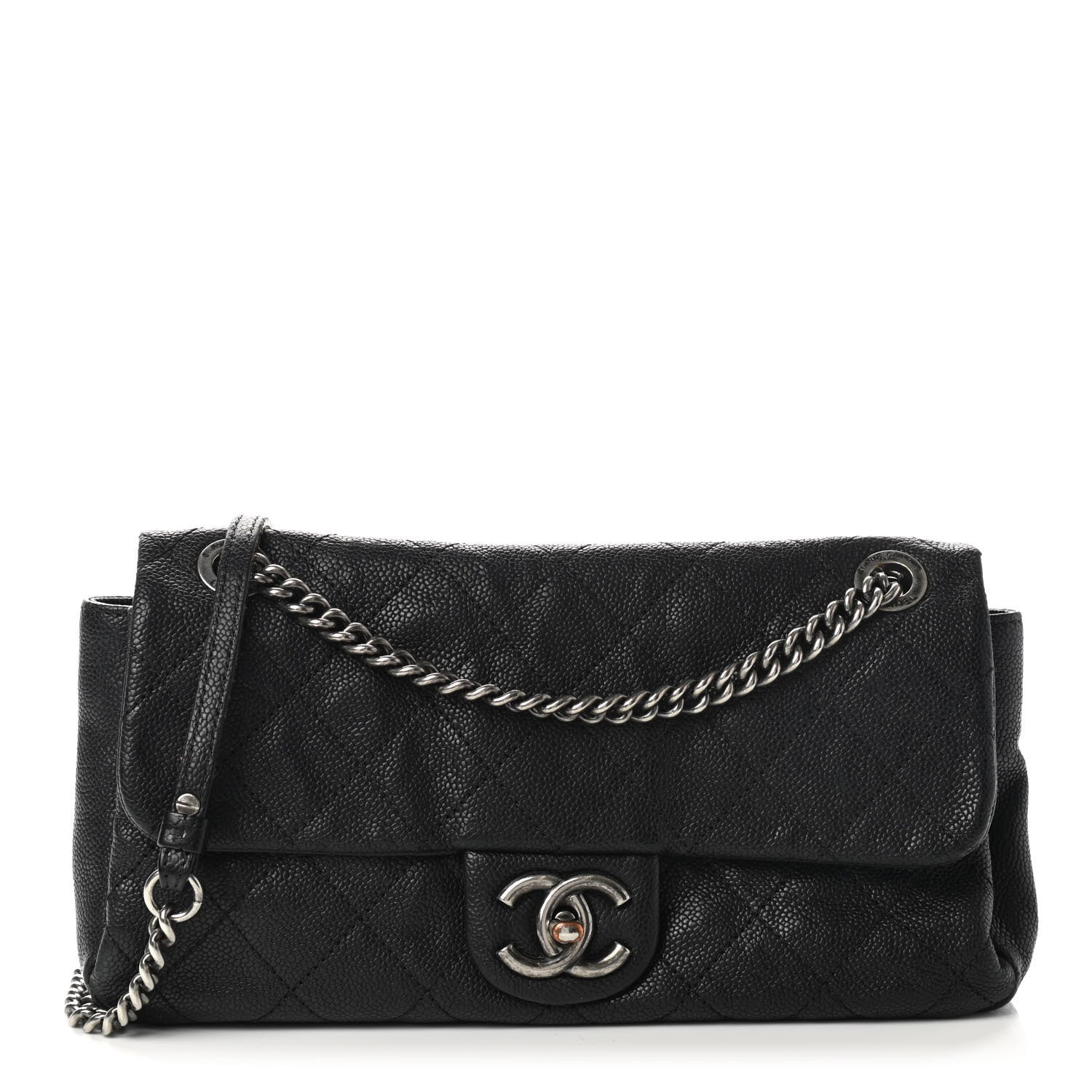 Chanel Caviar Quilted Medium Simply CC Flap Black 1 of 8