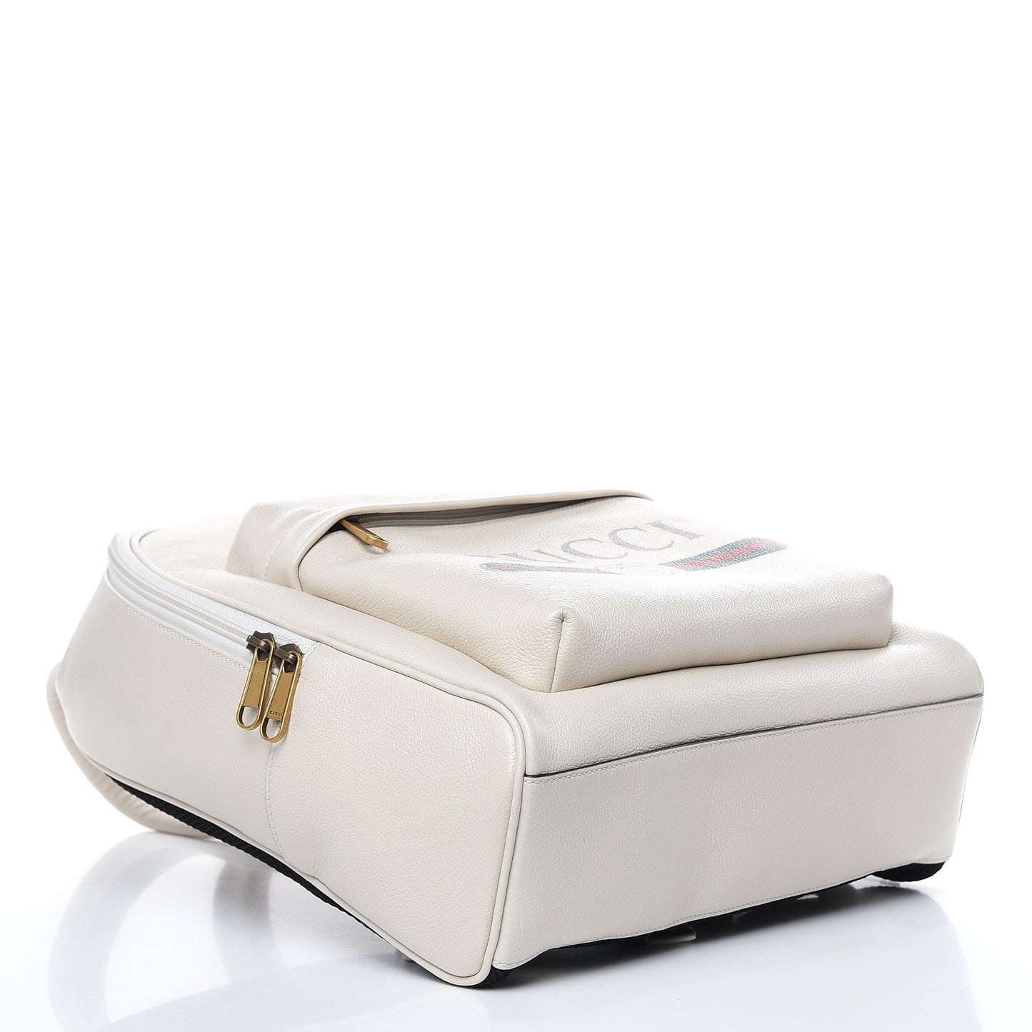 Calfskin Logo Day Backpack Mystic White