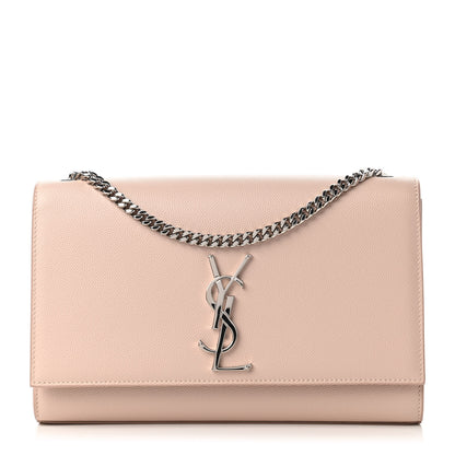 Saint Laurent Grain De Poudre Medium Classic Monogram Kate Satchel Marble Pink 1 of 11