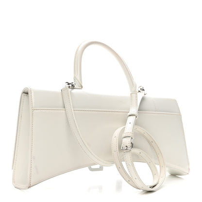 Balenciaga Shiny Box Calfskin Tonal B Hourglass Stretch Top Handle Bag White 3 of 15