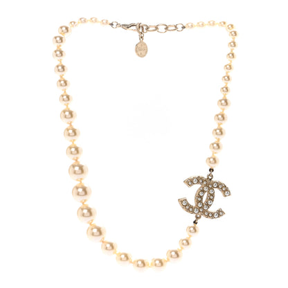 Chanel Pearl CC 100th Anniversary Necklace Light Gold 3 of 6