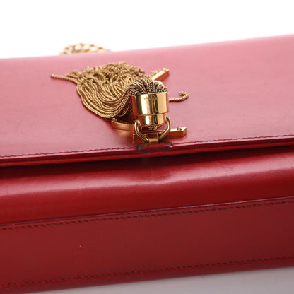 Saint Laurent Smooth Calfskin Medium Classic Monogram Kate Tassel Satchel Lipstick Red 16 of 25