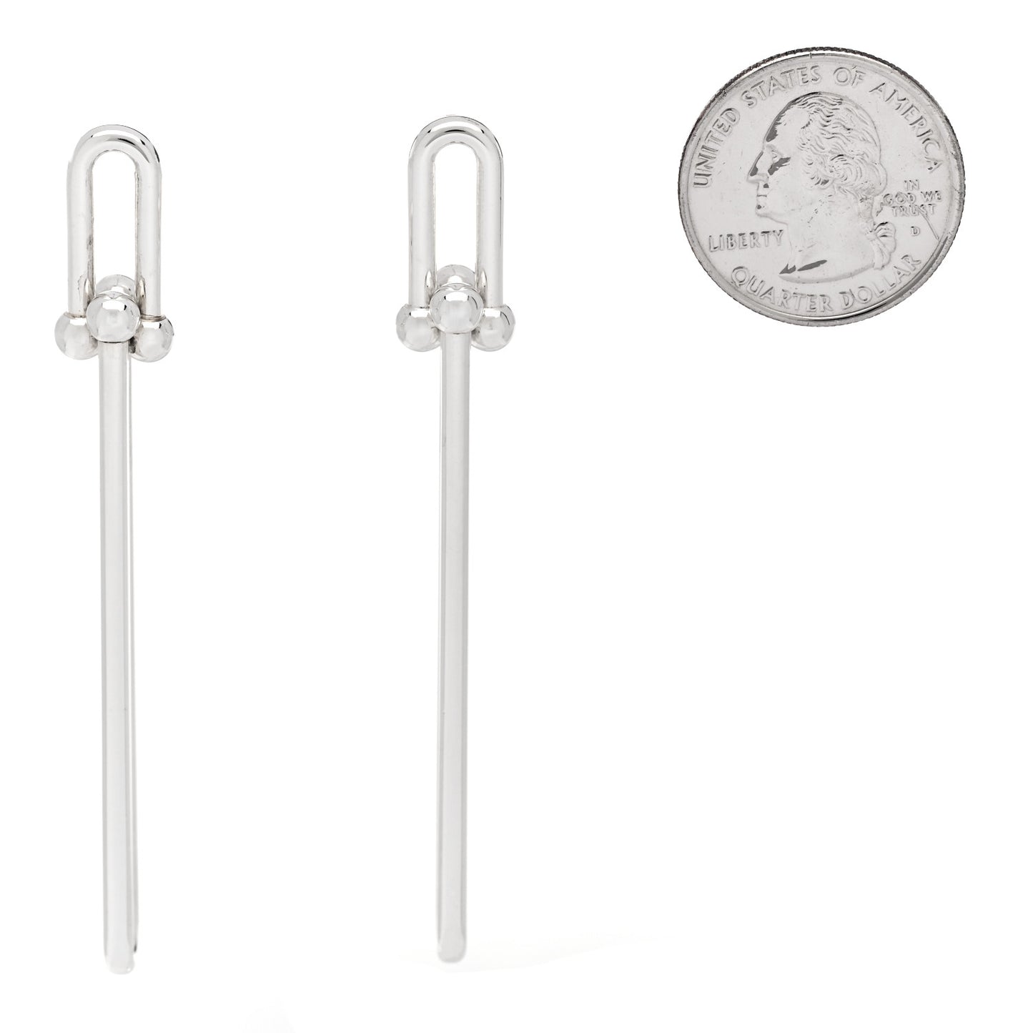 Sterling Silver HardWear Double Long Link Earrings