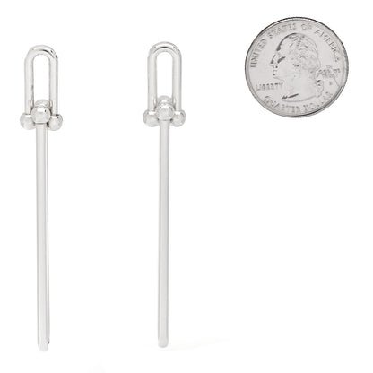 Tiffany Sterling Silver HardWear Double Long Link Earrings 2 of 5