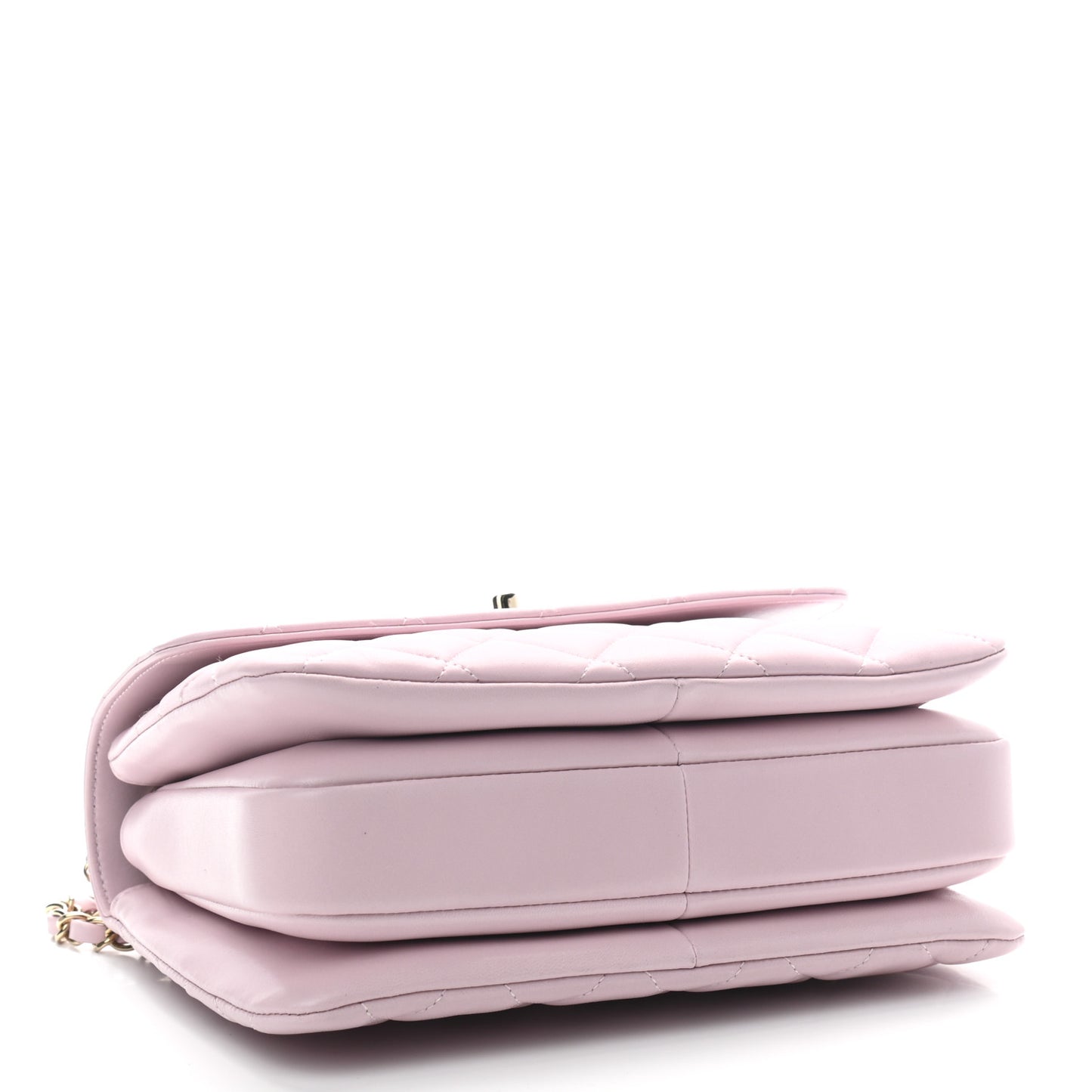 Lambskin Quilted Small Trendy CC Flap Dual Handle Bag Lilac