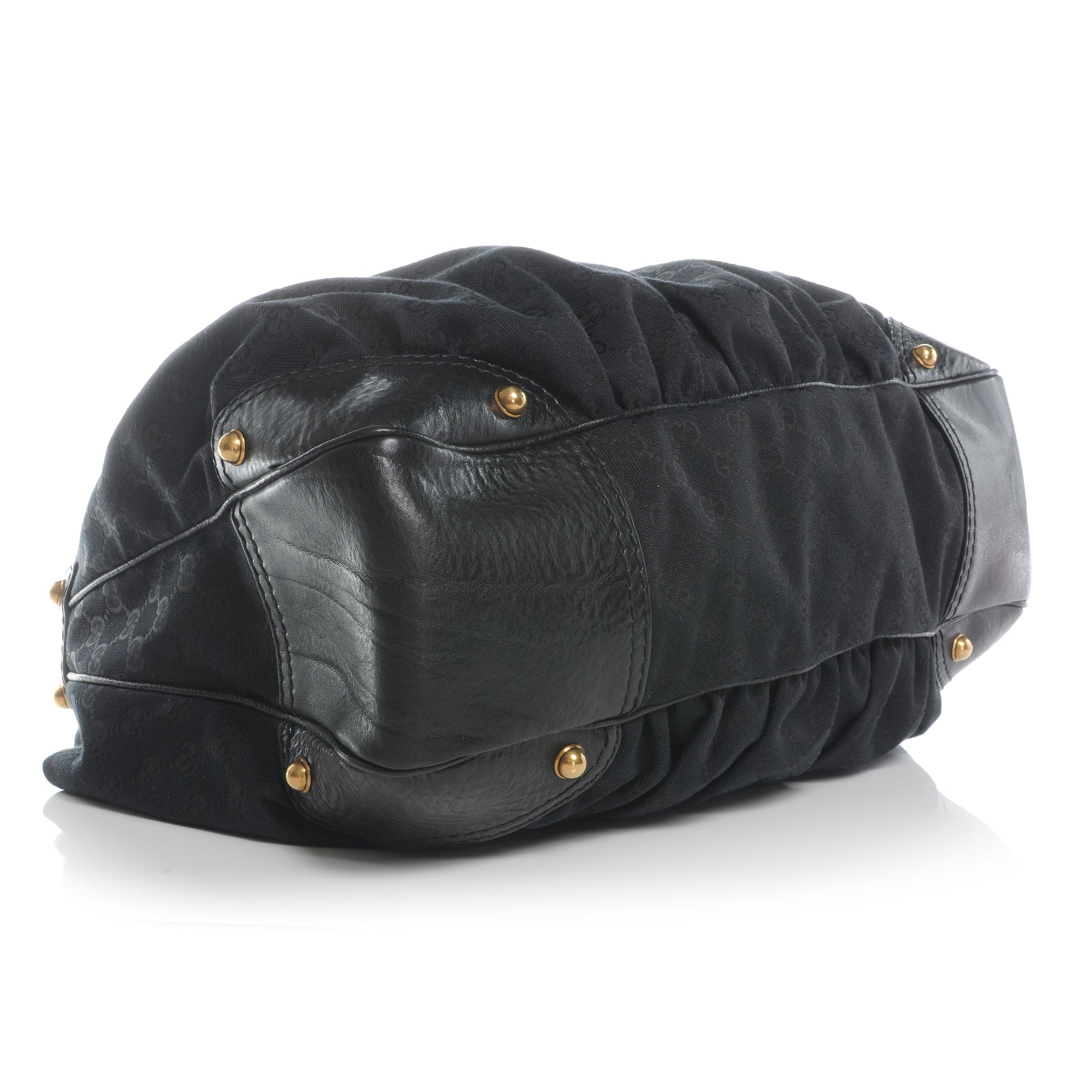 Gucci Monogram Large Jockey Hobo Black 4 of 9