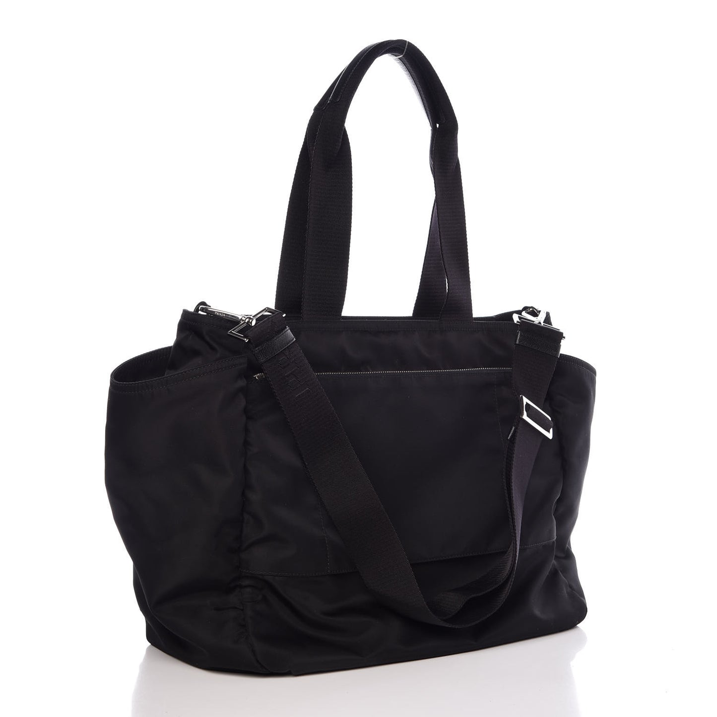 Tessuto Nylon Vela Diaper Bag Black