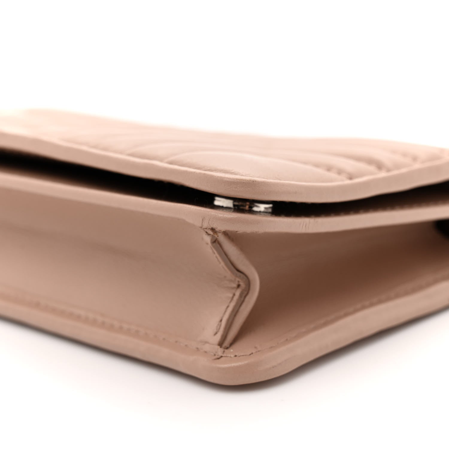 Prada Soft Calfskin Impunture Diagramme Chain Wallet Cipria 9 of 14