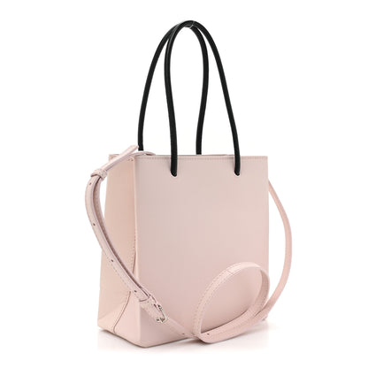Balenciaga Squared Calfskin Logo North South Shopper Tote XXS Light Rose 3 of 9
