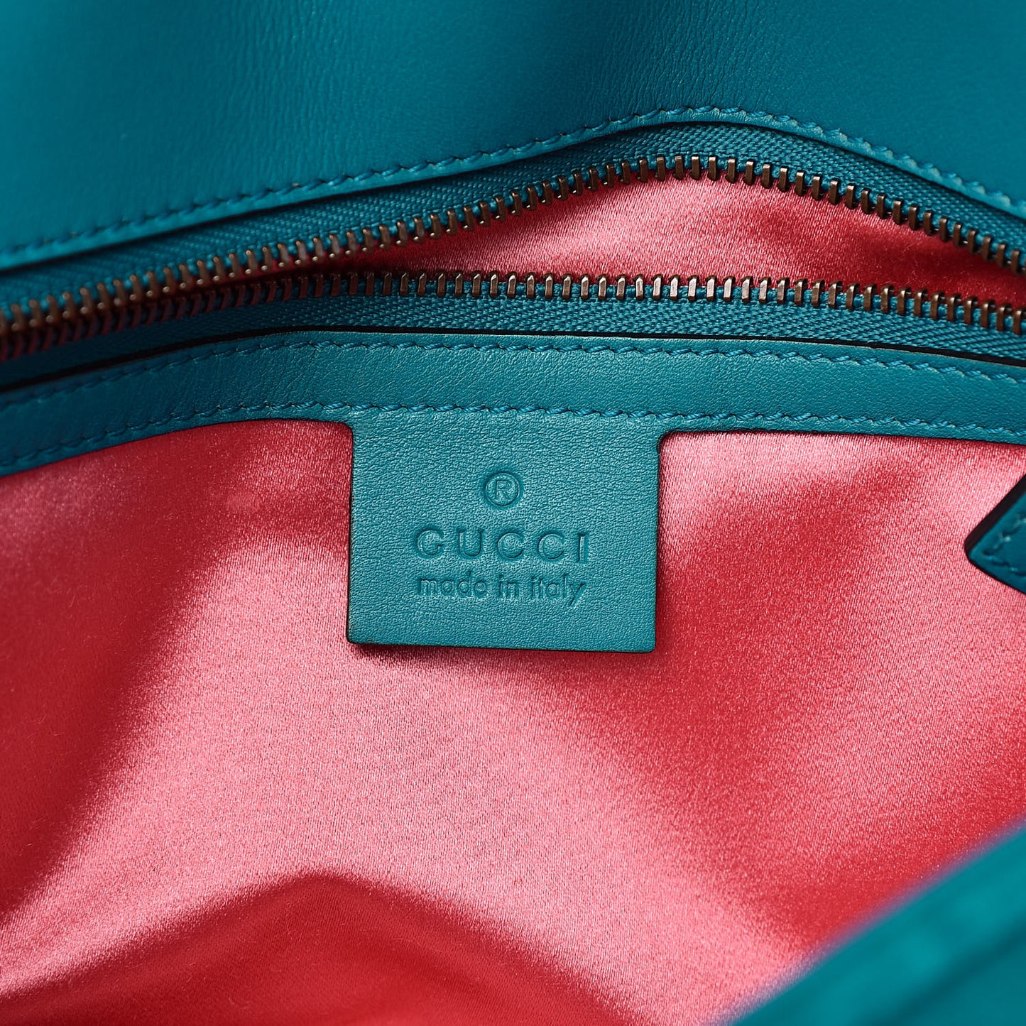 Velvet Matelasse Small GG Marmont Shoulder Bag Pavone Cyan