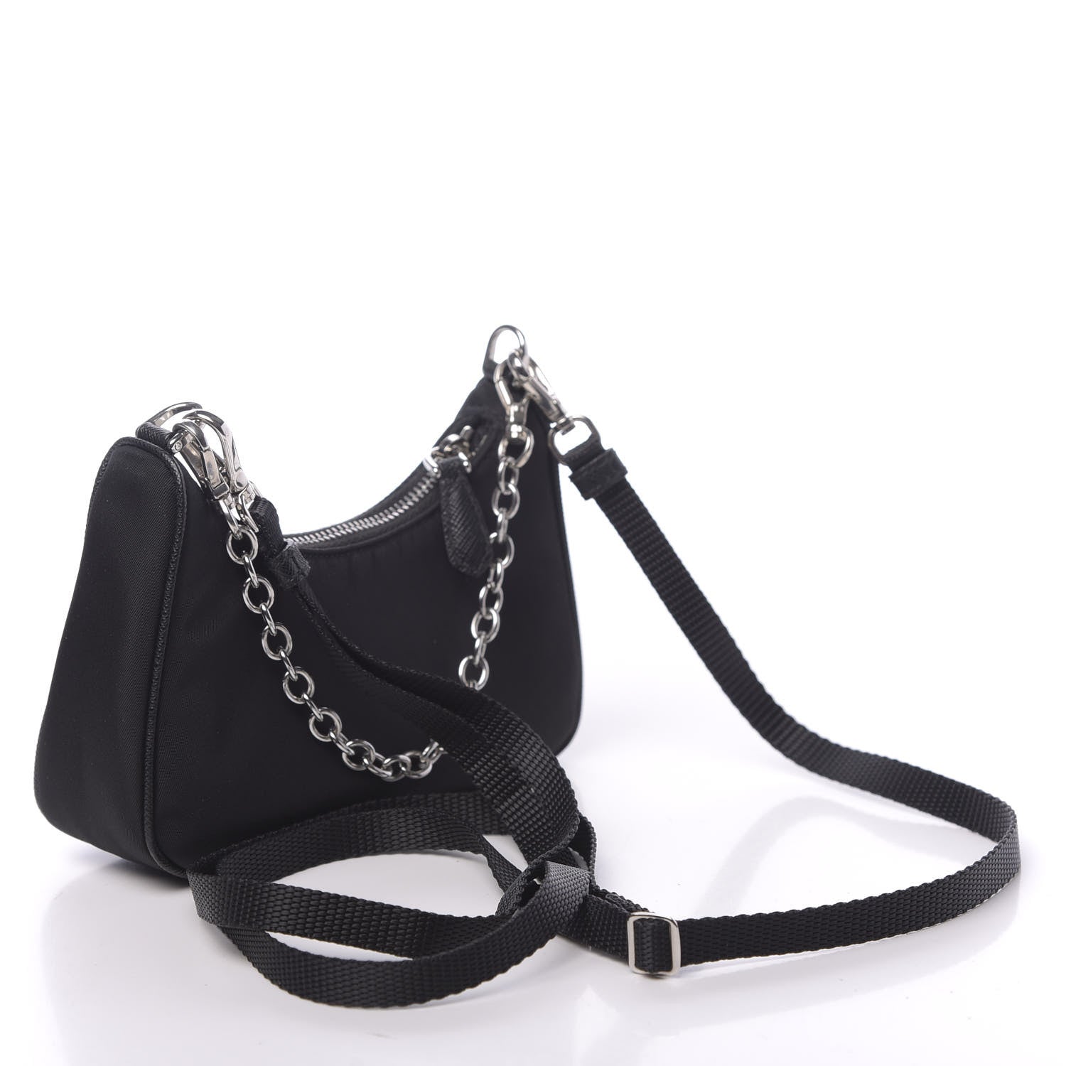 Prada Tessuto Nylon Mini Re-Edition 2000 Shoulder Bag Black 3 of 10