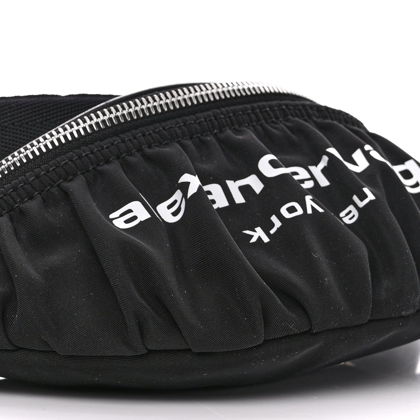 Nylon Logo Printed Belt Bag Black