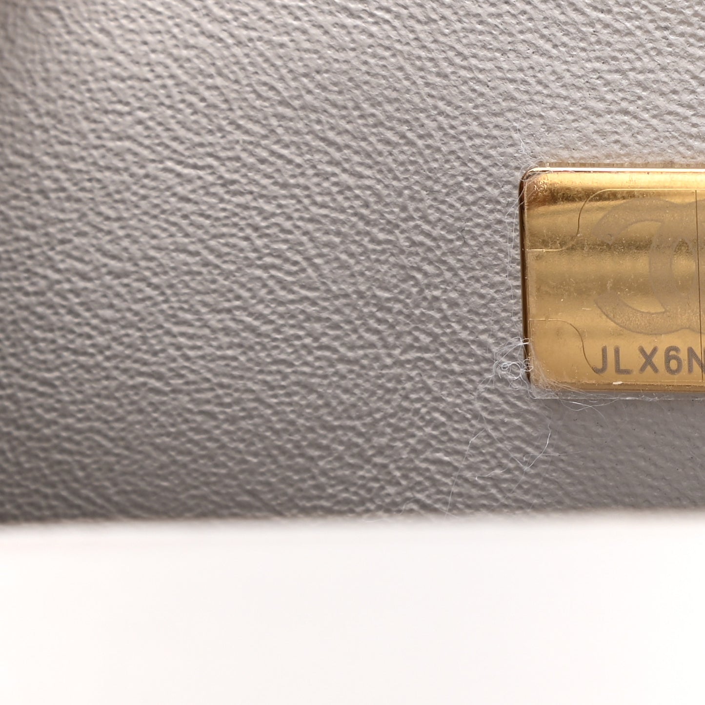 Lambskin Quilted Mini Top Handle Rectangular Flap Grey