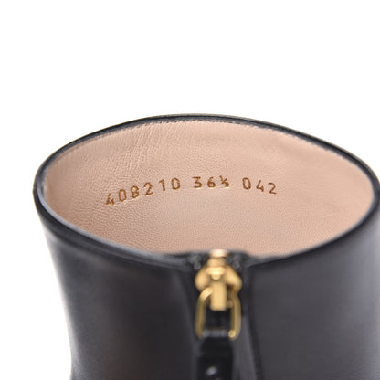 Gucci Malaga Kid GG Marmont Fringe 75mm Ankle Boots 36.5 Black 7 of 9