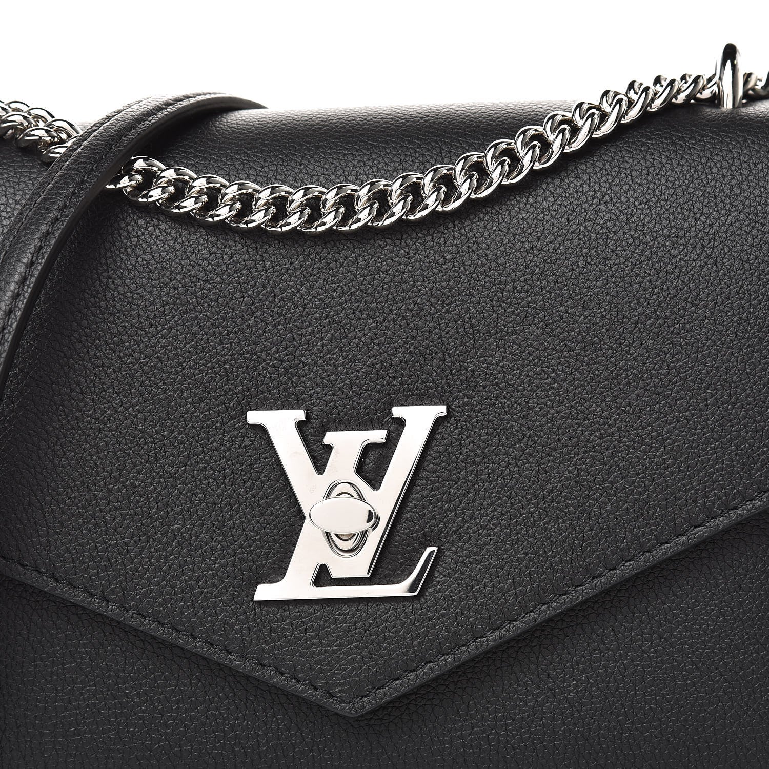 Louis Vuitton Soft Calfskin My Lockme Chain Bag BB Black 9 of 10