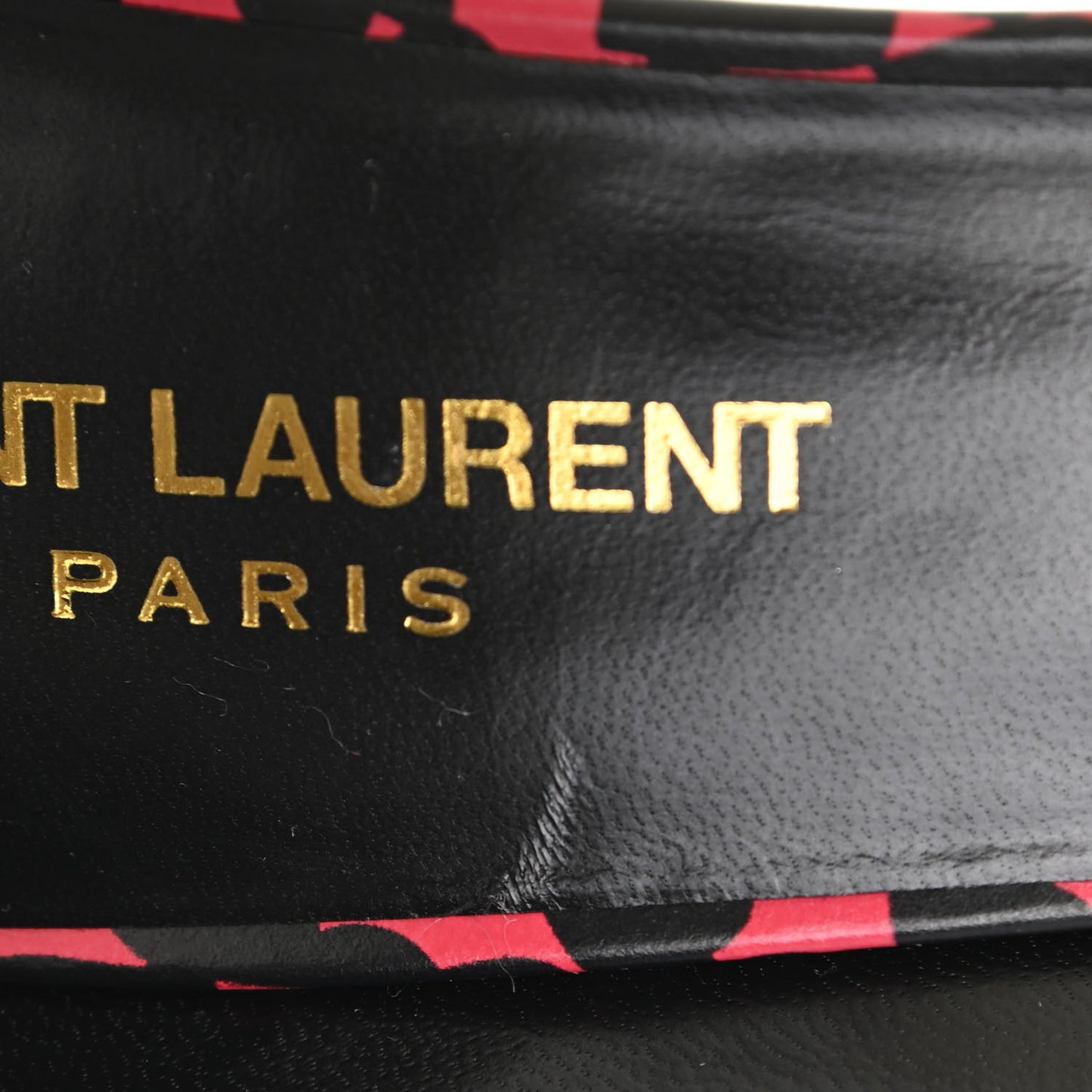 Calfskin Heart Print D'Orsay Paris 105 Pumps 40 Pink Black
