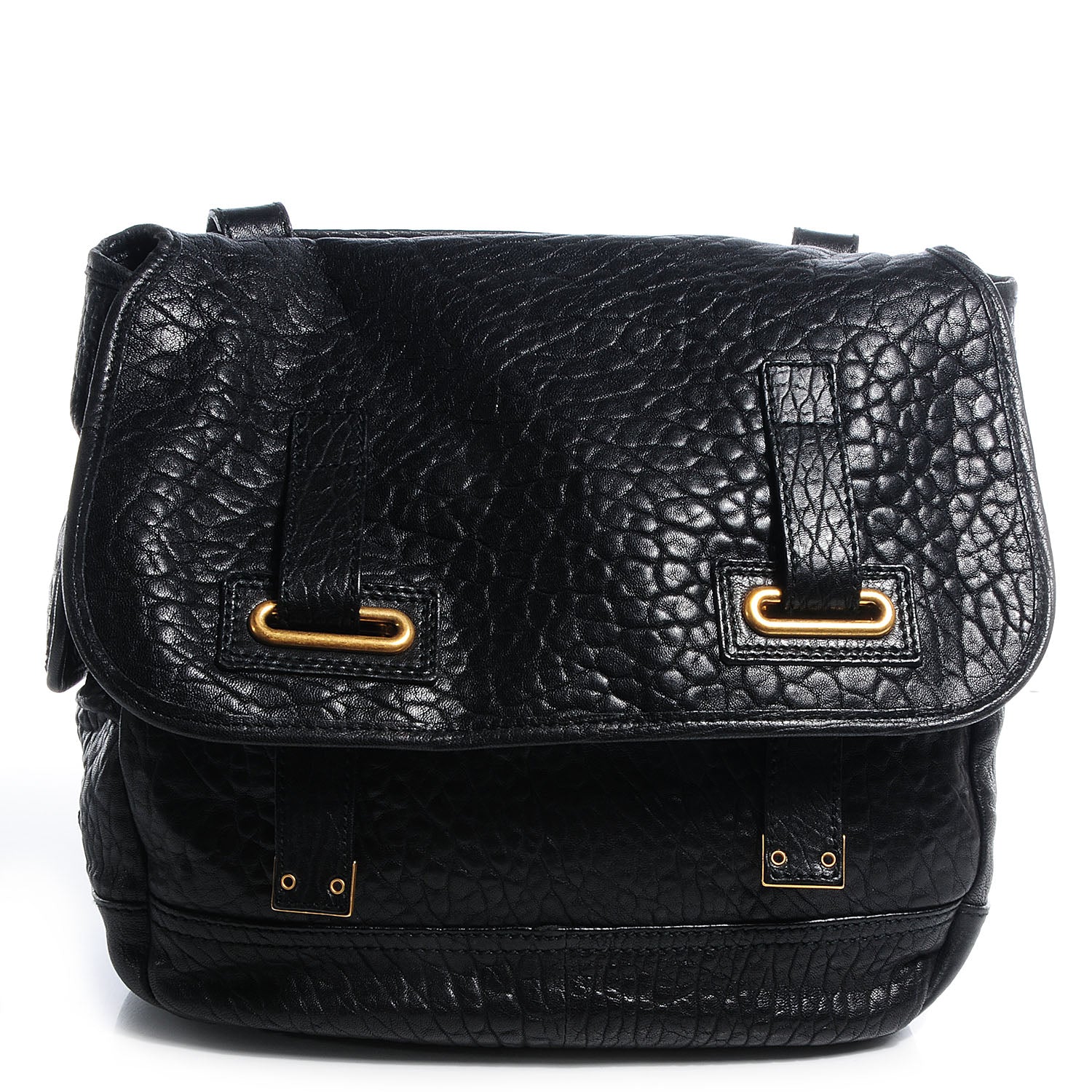 Saint Laurent Leather Medium Besace Flap Black 1 of 7