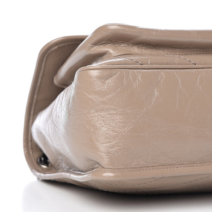 Saint Laurent Crinkled Calfskin Matelasse Monogram Medium Niki Chain Satchel Light Taupe 9 of 10