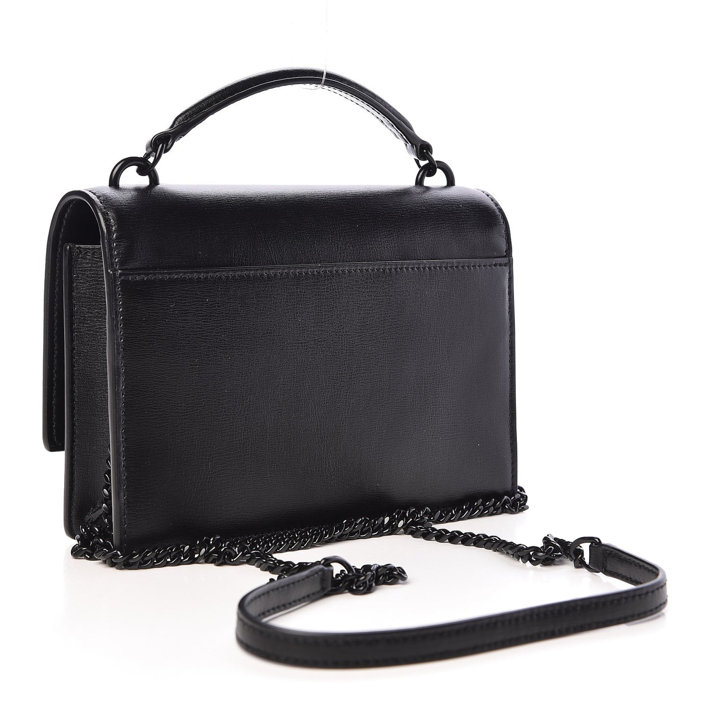 Calfskin Monogram Sunset Chain Wallet Black