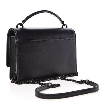 Saint Laurent Calfskin Monogram Sunset Chain Wallet Black 3 of 9
