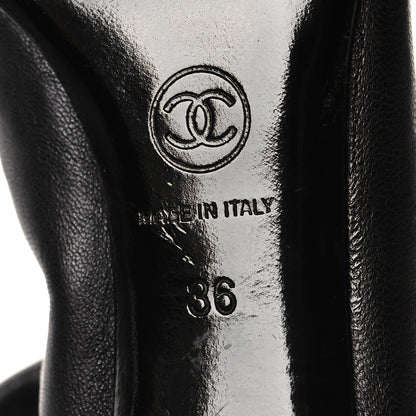 Chanel Lambskin Patent Over The Knee Boots 36 Dark Brown 6 of 7