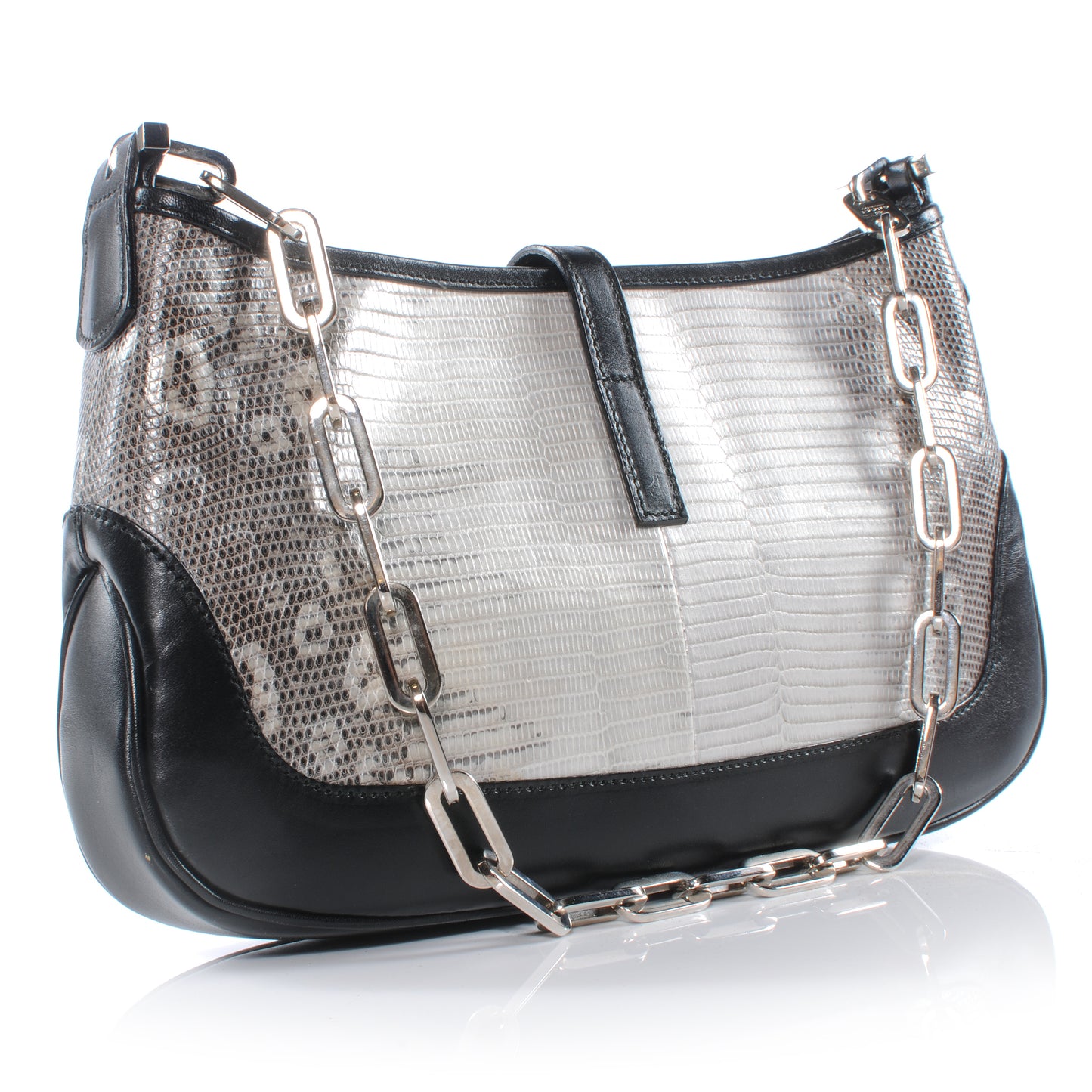 Lizard Jackie O Shoulder Bag