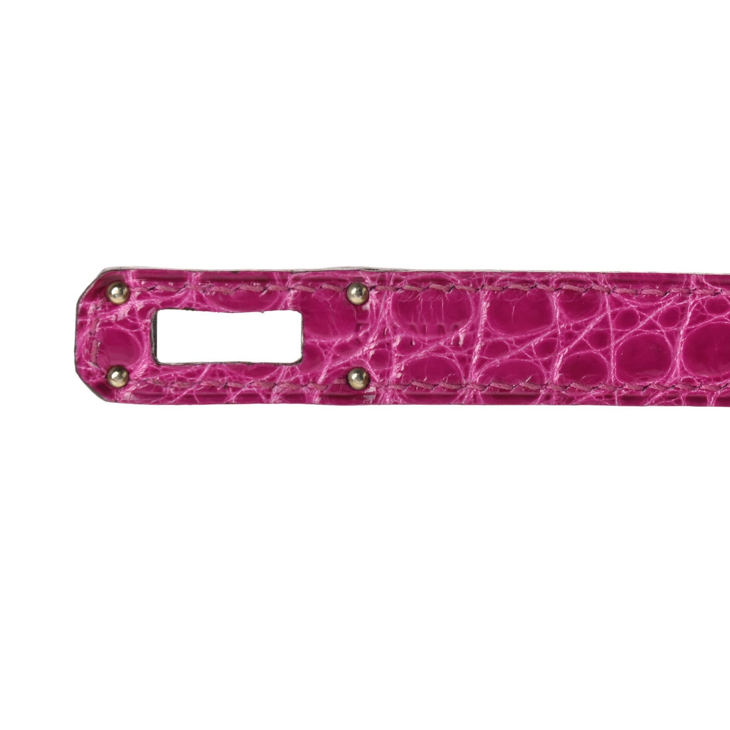 Shiny Alligator Kelly Longue Wallet Rose Scheherazade