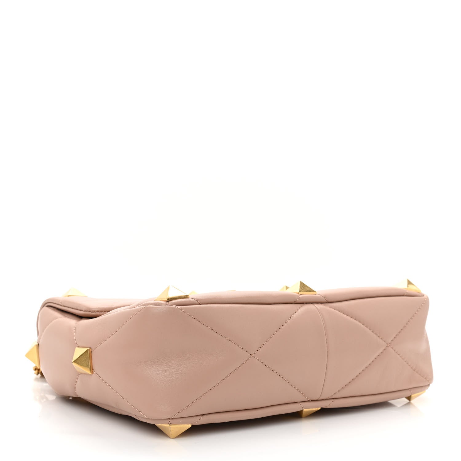 Valentino Garavani Nappa Large Roman Stud Shoulder Bag Rose Cannelle 4 of 7