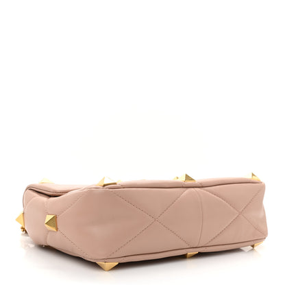 Valentino Garavani Nappa Large Roman Stud Shoulder Bag Rose Cannelle 4 of 7