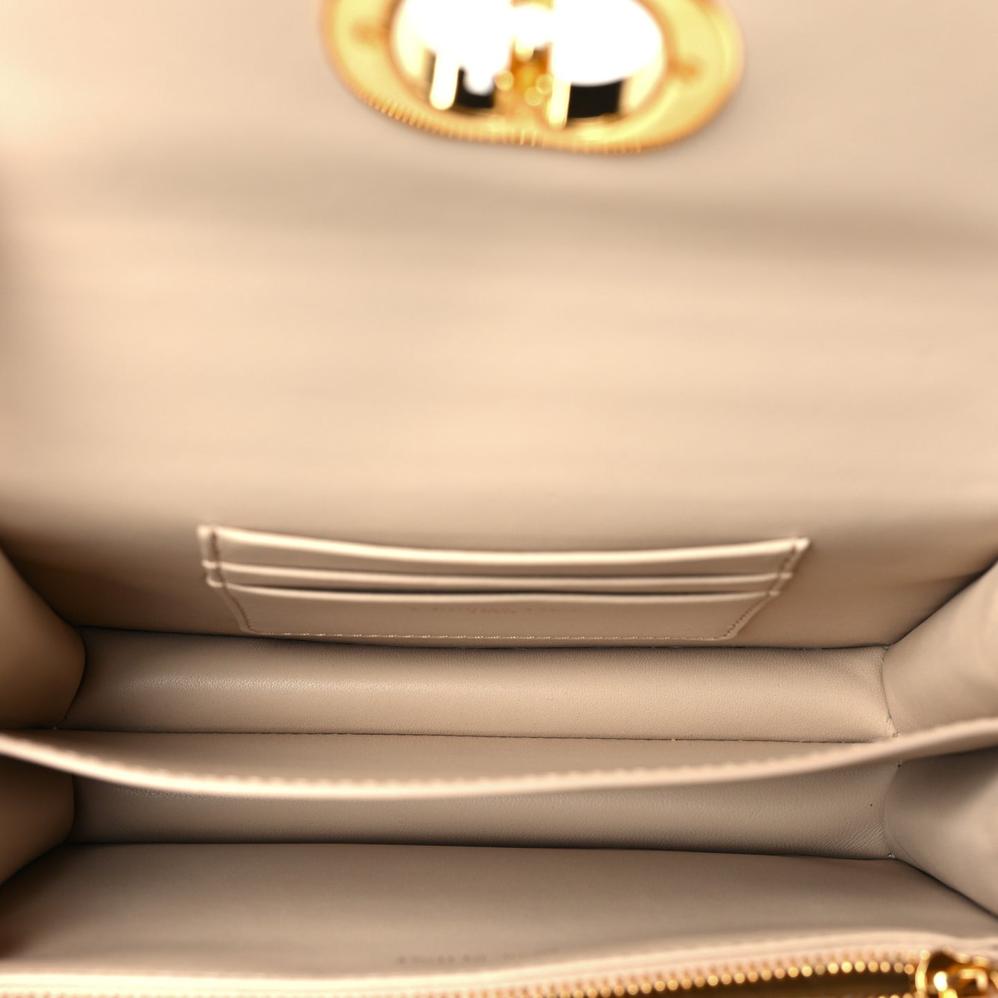 Lambskin Macrocannage Mini Miss Caro Bag Caramel Beige