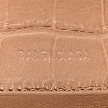 Balenciaga Extra Supple Calfskin Crocodile Embossed Gossip Chain Bag XS Nude Beige 6 of 16