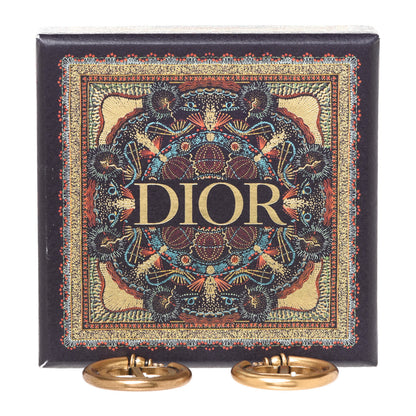 Christian Dior Metal 30 Montaigne Hoop Earrings Aged Gold 5 of 5