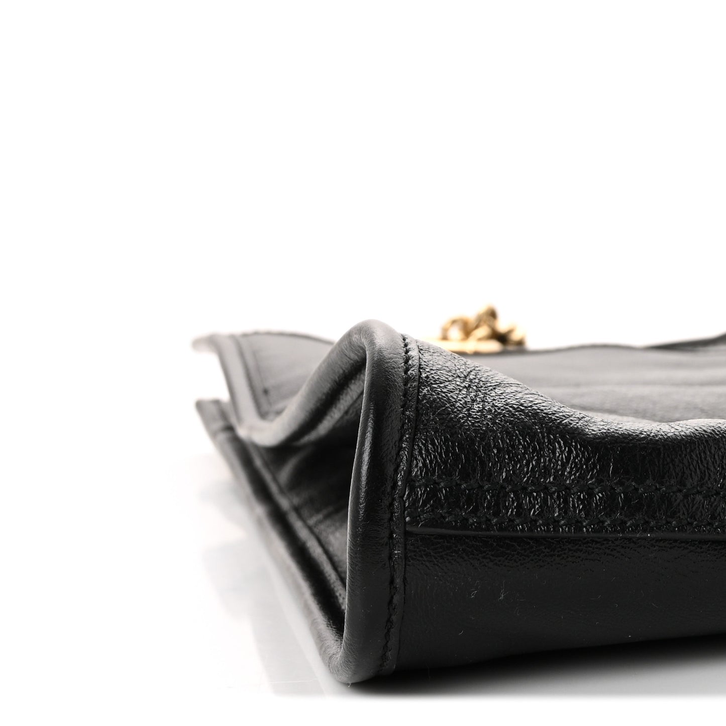 Calfskin Large Rajah Chain Tote Black