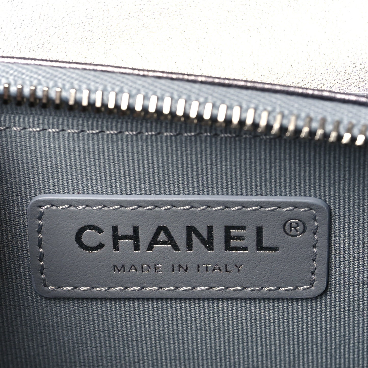 Metallic Lambskin Like A Wallet Flap Silvery Black