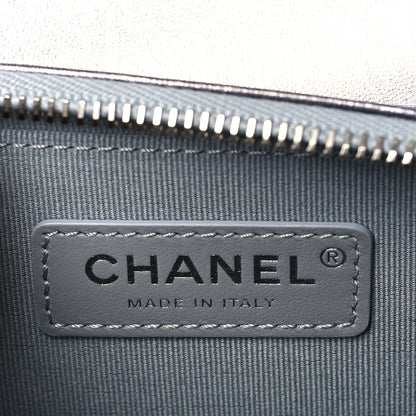 Chanel Metallic Lambskin Like A Wallet Flap Silvery Black 6 of 9
