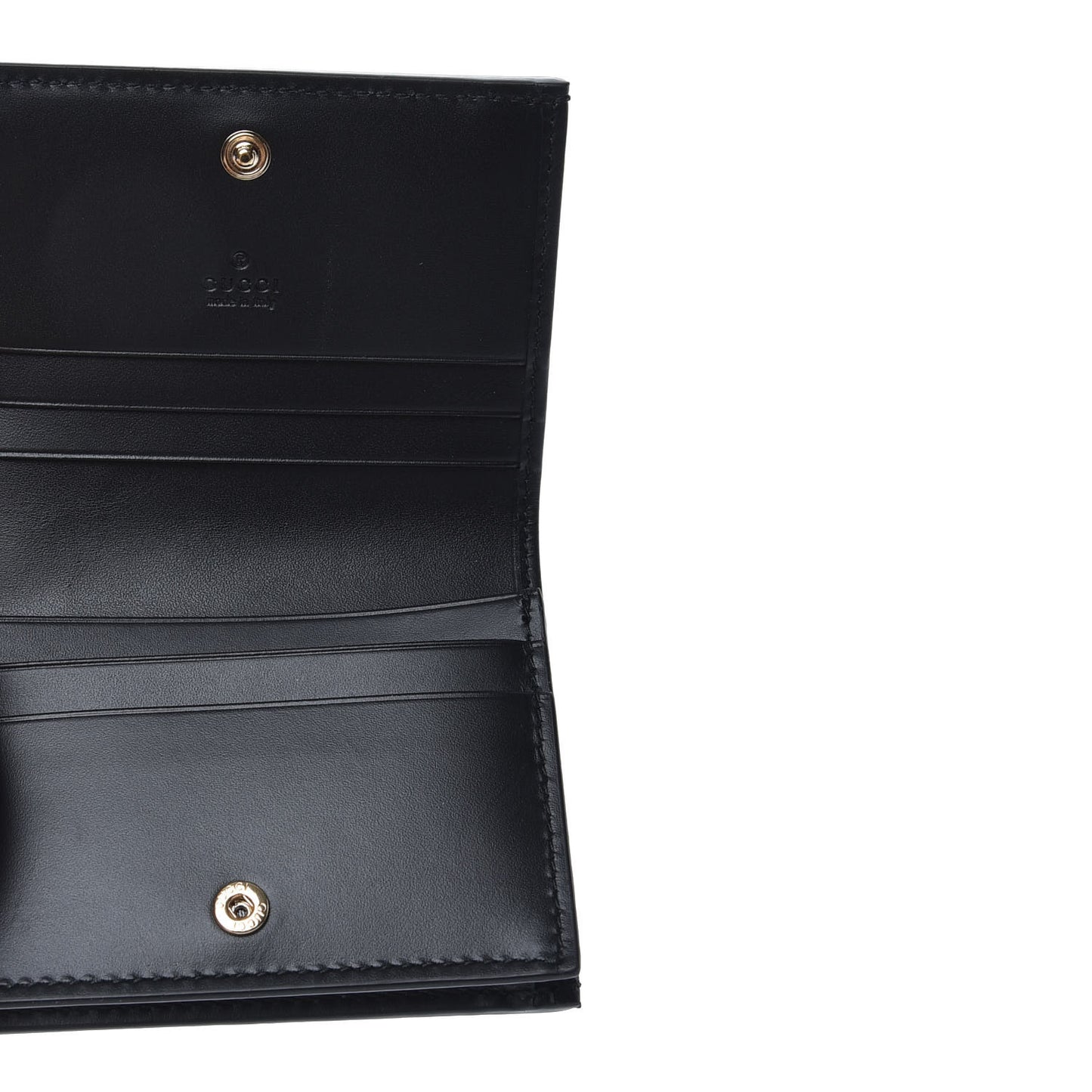 Guccissima Signature Bowy Card Case Wallet Black