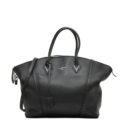 Louis Vuitton Veau Cachemire Soft Lockit MM Black 1 of 8